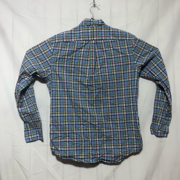 Ralph Lauren Button Down Shirt Mens M Blue Pink Green White Yellow Long Sleeve - Picture 3 of 7